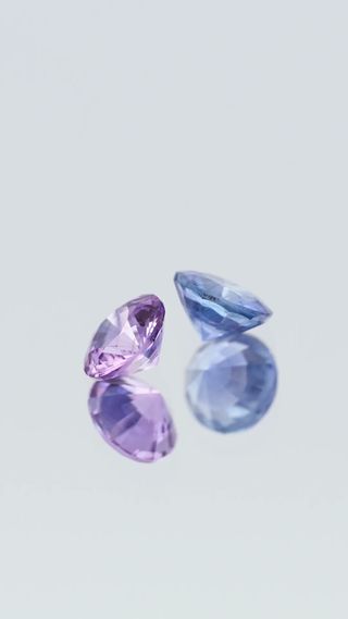 Natural Lilac & Blue Sapphire Pair Unheated thumbnail 5